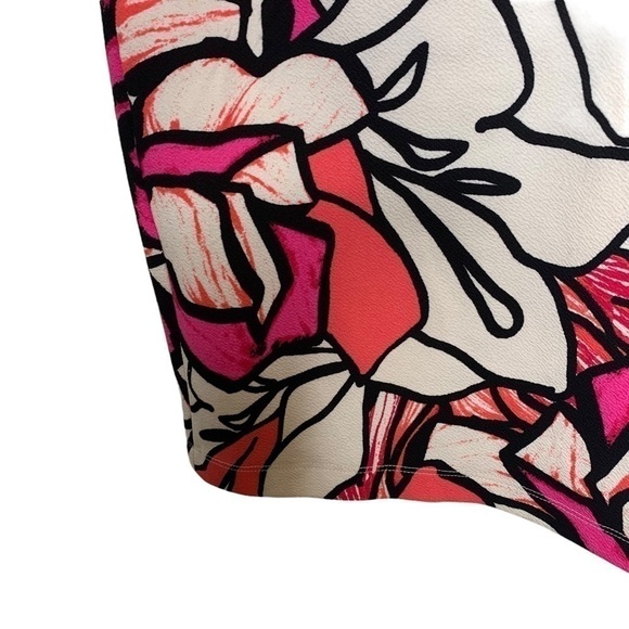 BISOU Bisou Short Sleeve Floral Cutout Midi Dress Size 8 - Picture 11 of 14